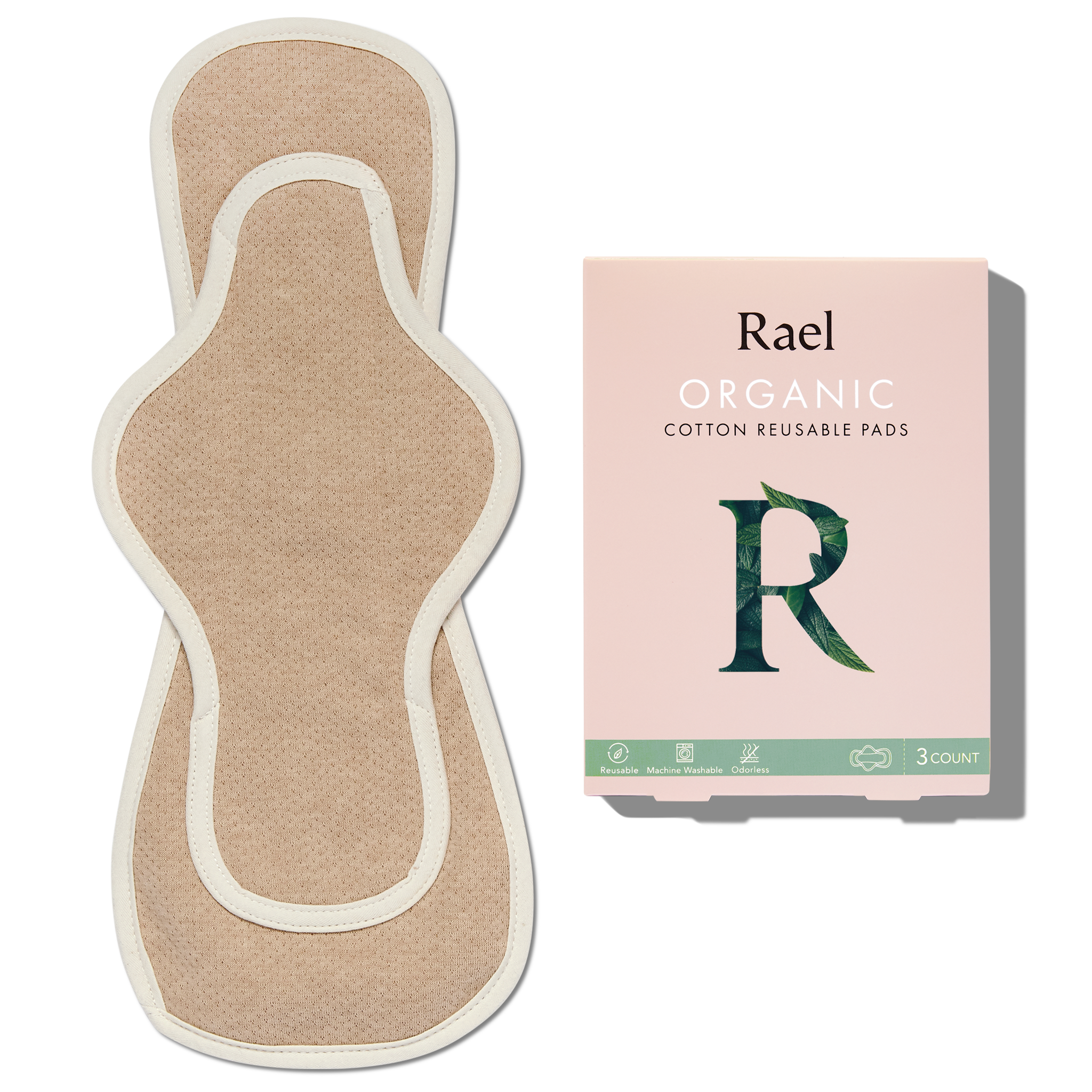 Organic Cotton Reusable Menstrual Pads - 3 Count - Original Collection YX