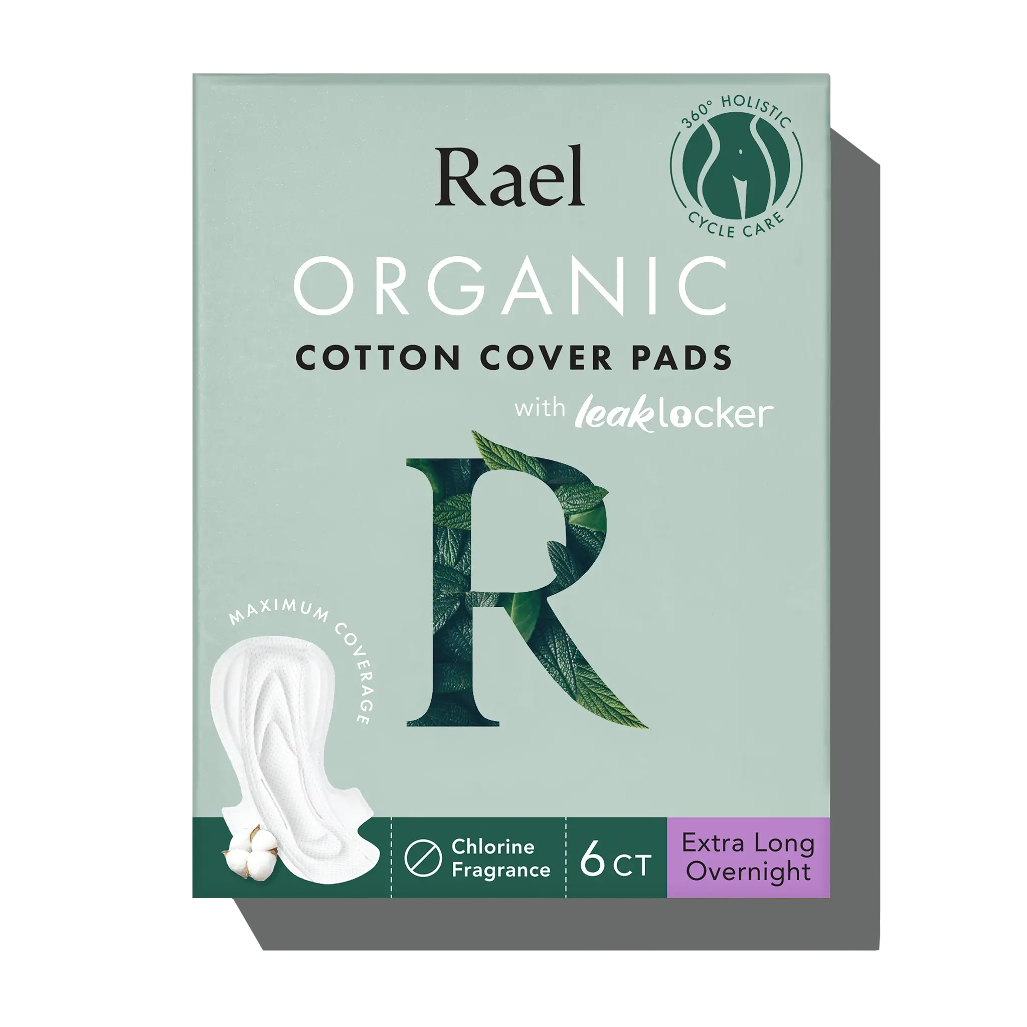 Extra Long Overnight Organic Cotton Cover Pads With Wings - Original Collection xy