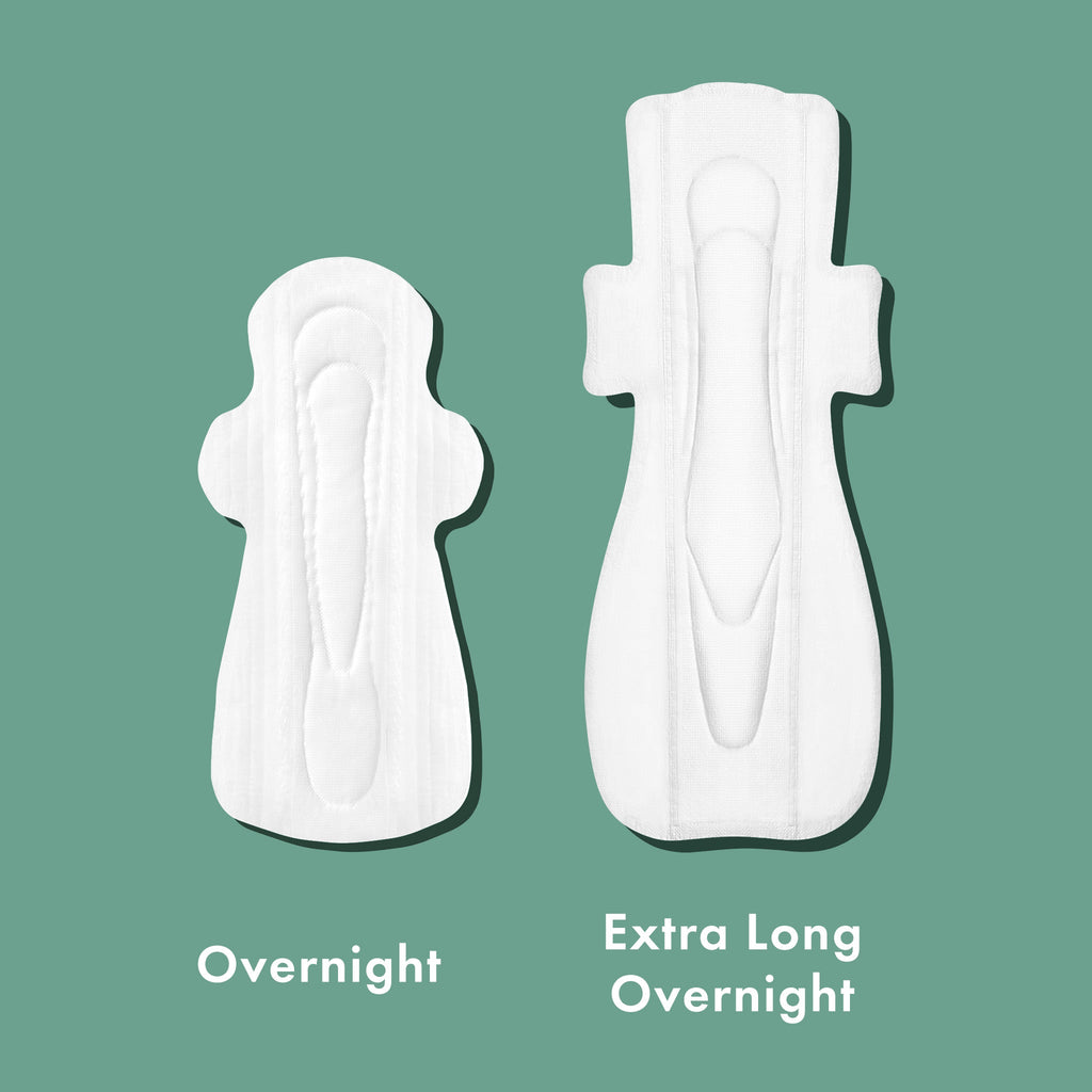 Extra Long Overnight Organic Cotton Cover Pads With Wings - Original Collection xy