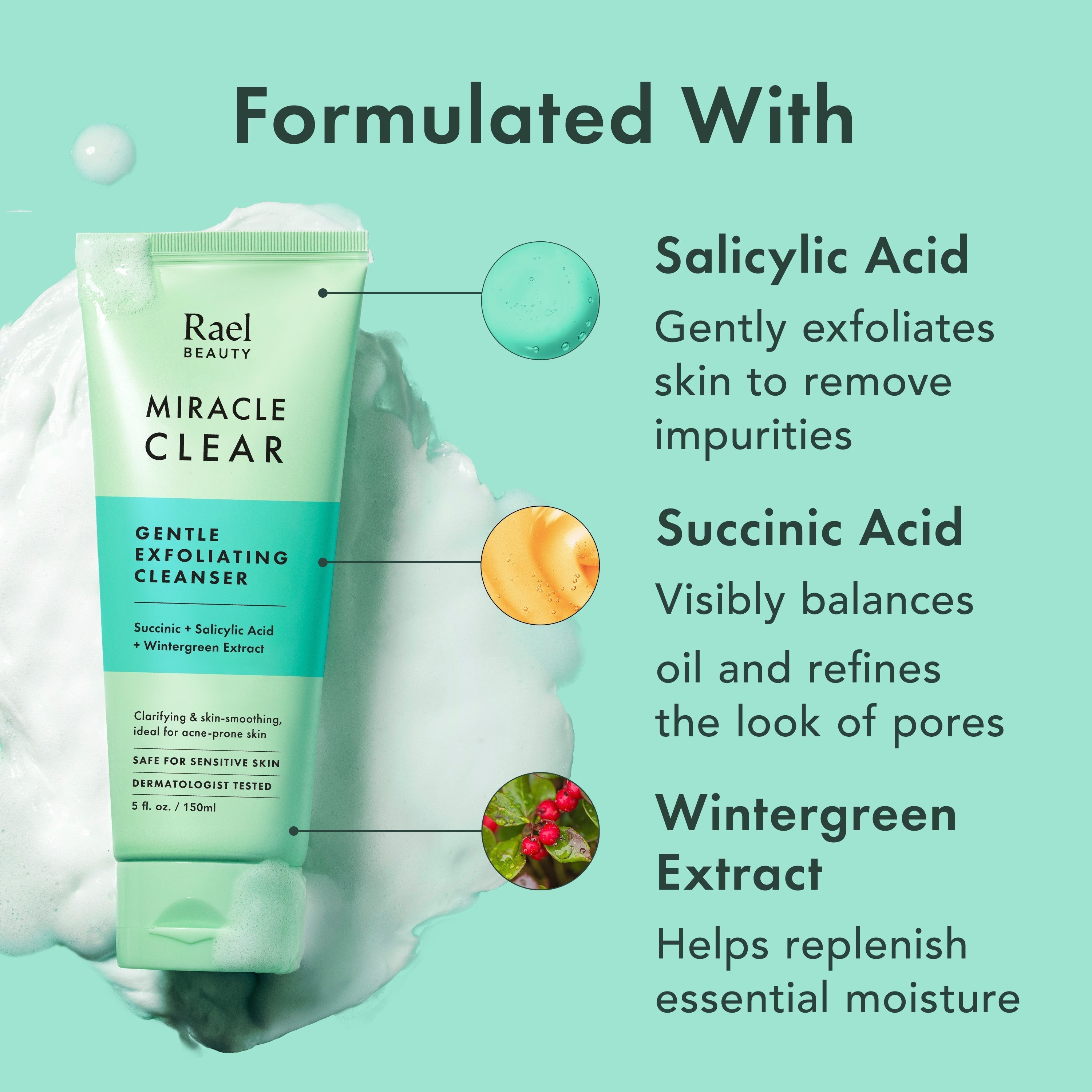 Miracle Clear Gentle Exfoliating Cleanser - Original Collection w7