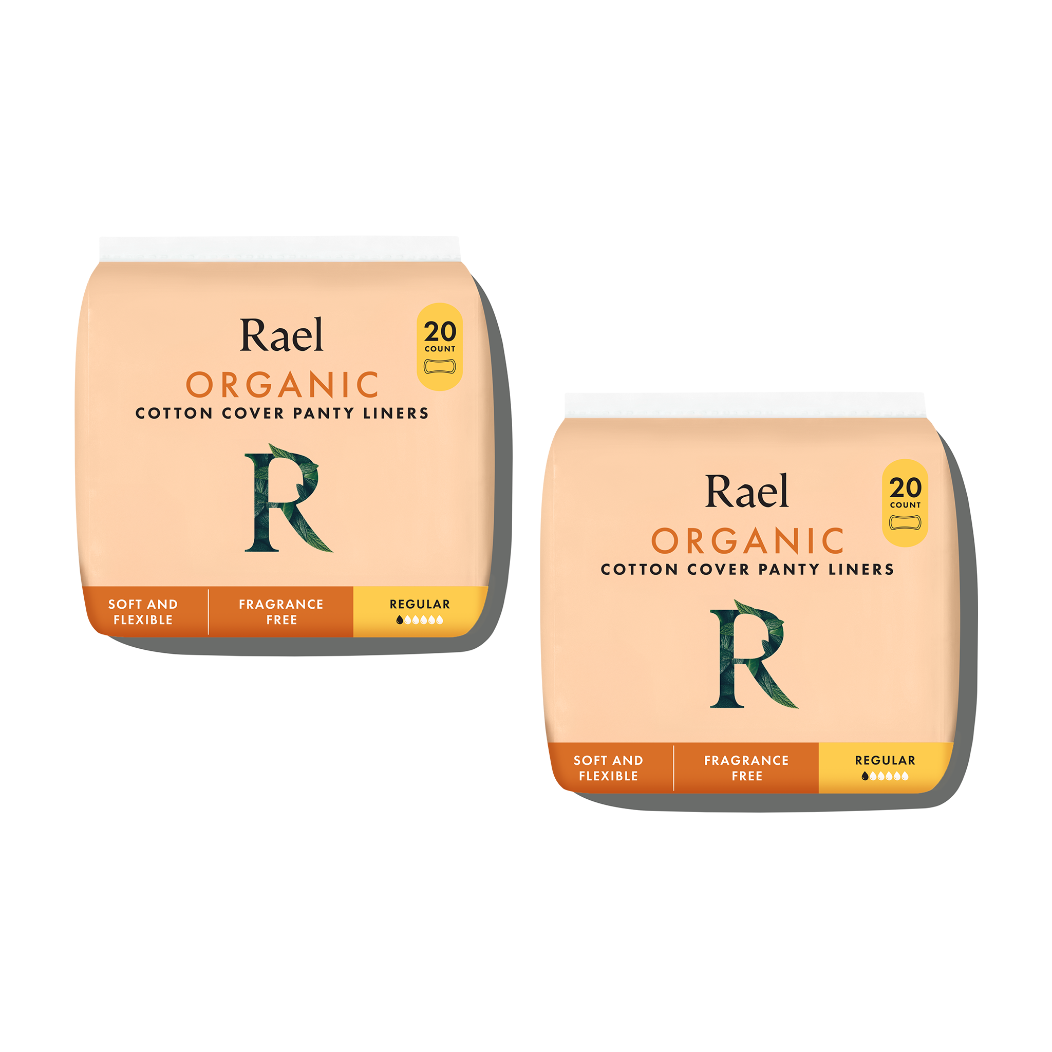 Regular Unscented Panty Liners Made With Organic Cotton - Original Collection oE