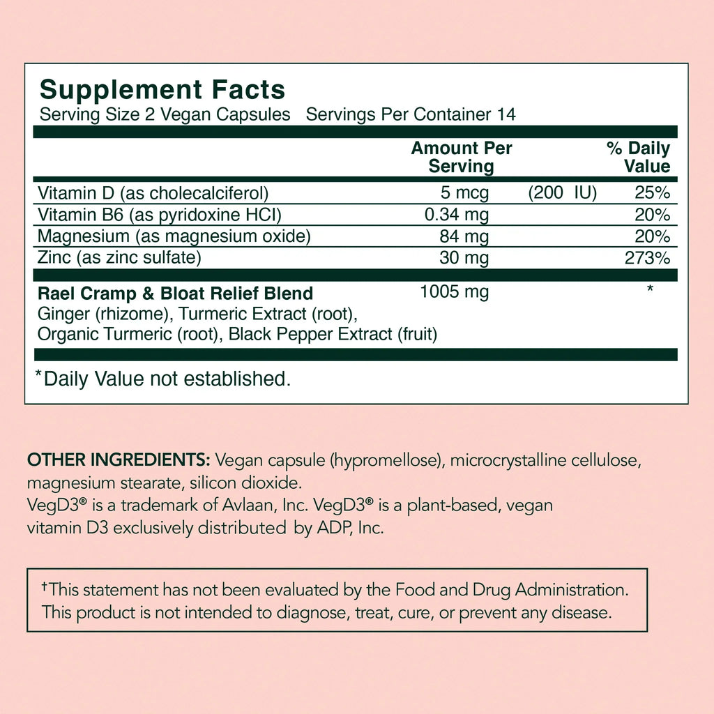 PMS Cramp & Bloat Supplement - Original Collection 7j